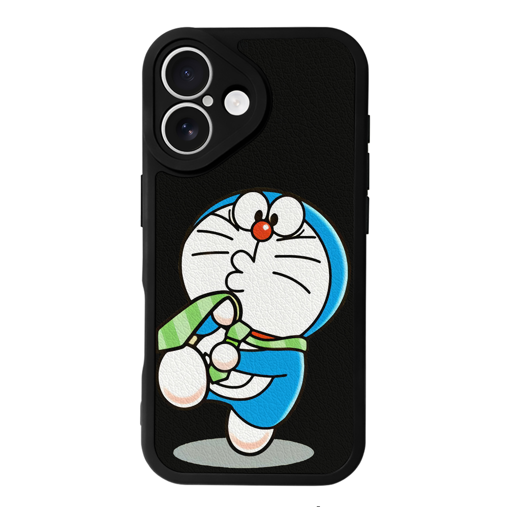 （画像用） ドラえもん Doraemon 【iPhone 16シリーズ対応】シリコンスマホケース（レザー調） 材質：シリコン
